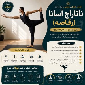 ناتاراج آسانا (حرکت رقاصه) در یوگا | آموزش صفر تا صد یوگا در کرج
